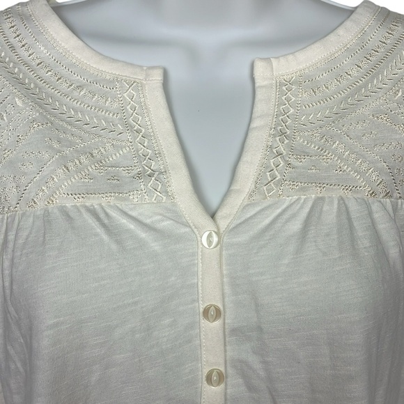 EUC BIT & Bridle Sleeveless Ivory Blouse With Lace Detail Women’s Size XL - Picture 3 of 8